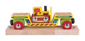 Wagon met bulldozer