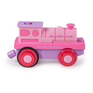 Stoomlocomotief roze (op batterij)
